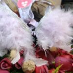 Tüylü Taşlı Dantelli Dolgulu Sütyen Takımı Beyaz