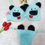 Mavi Peluş Sütyen Takımı