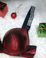 Parlak desenli sütyen takımı dolgulu - Görsel 2