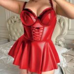 Büyük Beden Deri Elbise