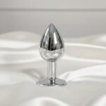 gümüş renk aynalı yüzey metal anal plug